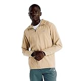 New Balance Men's Woven Full Zip Jacket, Stoneware, Medium