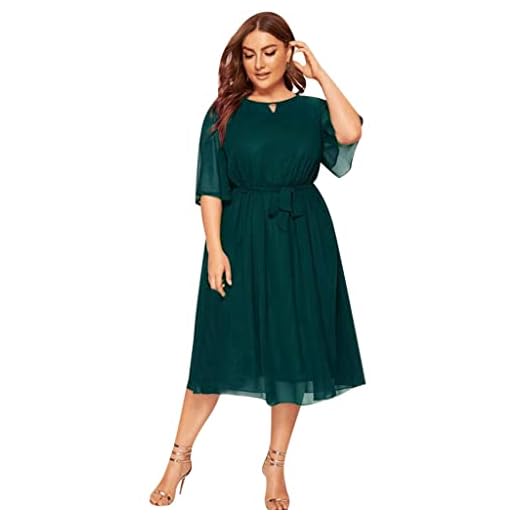 Aniywn Women Plus Size Dress Off Shoulder Patchwork Chiffon T-Shirt Solid Sequins Straight Mini Tops Dress…