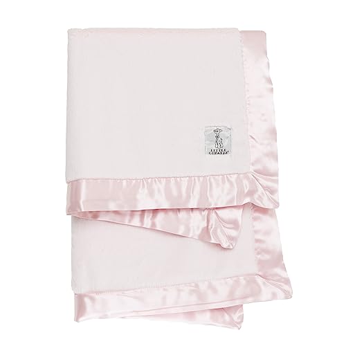 Image of Little Giraffe Baby Blanket - Luxe Soft Blanket with Satin Trim - Baby Stroller Blanket - Newborn Baby Essentials & Baby Gifts - 29x35" - Pink