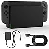 Dock Station for Nintendo Switch/Switch OLED, Replacement 3-in-1 TV Dock Set with Original IC Module, AC Charger & High-Speed HDMI Cable for 1080P HD Output(Not Compatible with Switch 2)