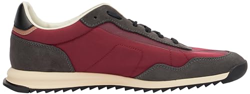 Image of BOSS Men's Zayn Low Profile Suede Leather Two Tone Sneaker