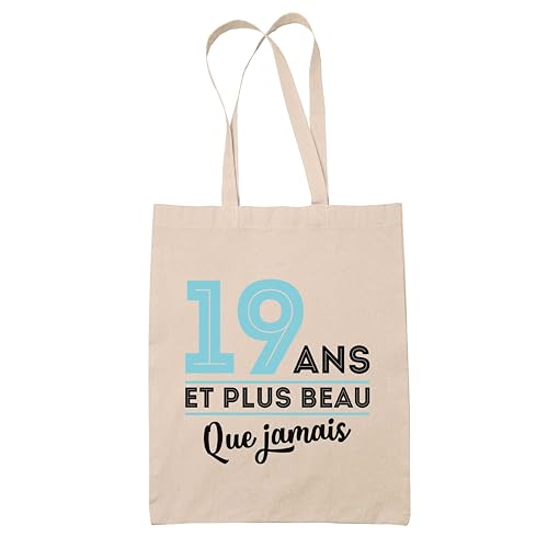Sac Cabas Jute 19 ans : finition soignée pour ce cabas robuste en toile naturelle de qualité