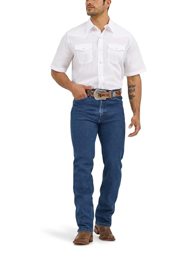 Wrangler Herren Sport Western Basic Two Pocket Short Sleeve Snap Shirt Hemd, Weiß, L – Ansicht 4