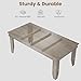 GarveeHome Farmhouse Dining Table for 6-8 People, 71 in Long Kitchen Tables with Wooden Sturdy Frame, 6 ft Large Rectangular Dinner Table for Dining Room, Kitchen, Grey, 71