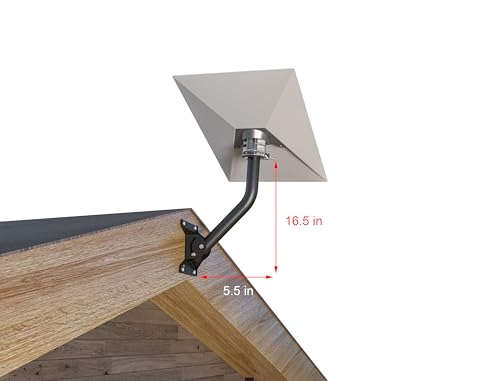 Image of cekay Starlink Gen 3 Mount Kit, Adjustable Wall Roof Mount for Starlink Standard 4 X Dish, 16.5 inch J Pole with Pipe Adapter, Reversible Standoff Arm, 360 Rotation, 20 Tilt, Heavy Duty Outdoor Mount