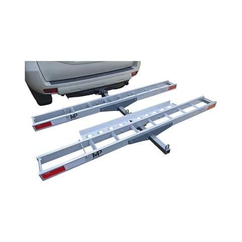 MotoProducts Double Motorcycle or Dirt Bike Hitch Carrier 600 lb Capacity Aluminum 75" Track Length Each Cover