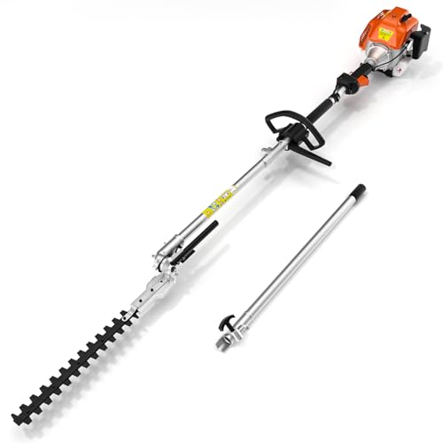 Gas Hedge Trimmer, 2 Cycle 48cc Gas Powered Hedge Trimmer Brush Cutter