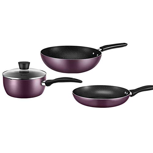 Nonstick Cookware Home Kitchen Ware Pots & Pan Set with Lids & Handles, Wok, Milk pan, Frying Pan Induction, Gas, Stovetops Compatible