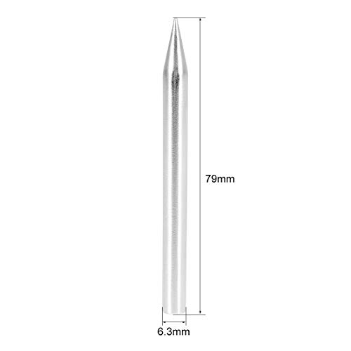 Image of uxcell 6.3mm x 79mm Lead-free Soldering Iron Tip Replacement Solder Conical Tip Welding Equipment for Soldering Silver 80W 3pcs
