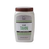 Tavor Natural Tahini Paste 1lb - Toasted Ground Sesame Seeds, Raw & Natural Smooth Sauce, For Hummus Recipes & Vegan-Friendly Meals - Non-GMO, Dairy, Soy, & Gluten-Free - Kosher Certified, (1 Pack)