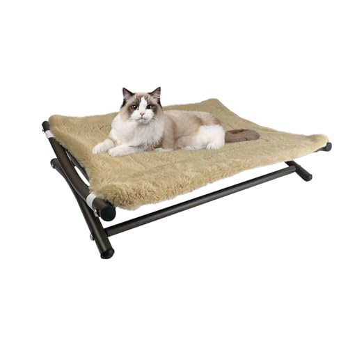Ivrydas Cat Bed 2 in 1 Cat Hammock Bed Free-Standing Pet Supplies Excellent Breathability and Soft Artificial Rabbit Hair Keep Warm, Washable Easy 22.6X17.3X4.72inch