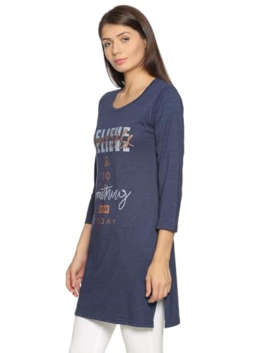 Image of RYSH Women's Plus Size Printed Kurta | Round Neck | 3 /4 Sleeve | Relaxed Fit