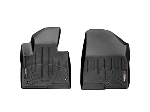 WeatherTech Custom Fit FloorLiners for Hyundai Santa Fe, Santa Fe XL - 1st Row (444401), Black