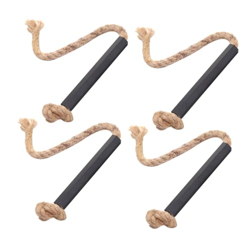 Toyvian 4pcs Emergency Fire Starter Rope Lightweight Fire Starting Tool for Camping Hiking Outdoor Adventures Easy to Carry Use for and Pits