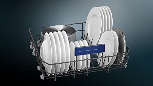 Siemens SN43ES14VE, iQ300 Smarter Geschirrspüler, Unterbau-Spülmaschine mit Besteckschublade, 60 cm, automatische Türöffnung dank autoOpen dry, besonders leise mit iQdrive-Motor, aquaStop, Edelstahl