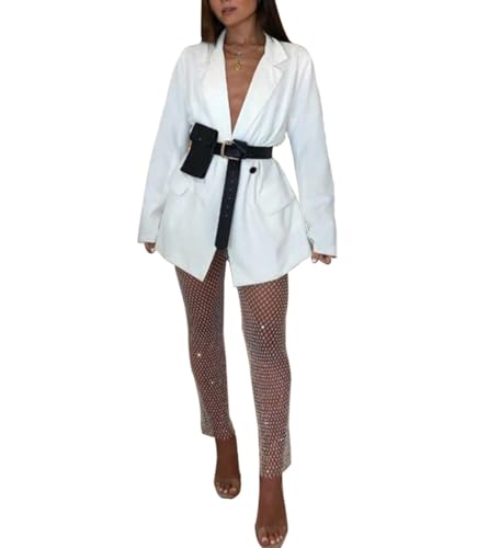 Women’s See Through Sheer Mesh Fishnet Pants Beach Swimsuit Bikini Bottom Rhinestone Cover up Hollow Out Leggings2