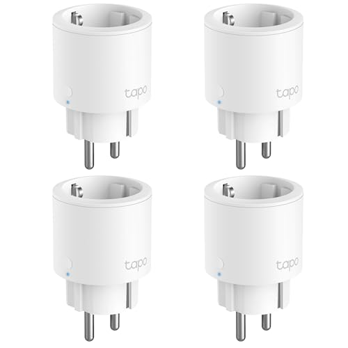 Tapo P115 (4 paquetes) – Mini enchufe inteligente Wi-Fi con monitoreo de energía, programación encendido/apagado, ahorro de energía, compatible con Alexa y Google Home, blanco