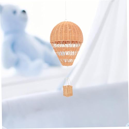 Montgolfière rotin tressé suspendue pour décoration de chambre d'enfant et fête de maternelle - 6