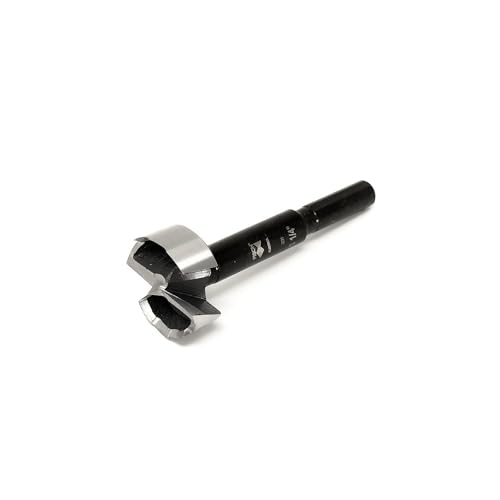 Fisch Black Shark Forged Steel Forstner Drill Bit for Woodworking, Precision Wave Design, Clean Cuts in Hardwoods, MDF, and Plywood, FSA-365815, Made in Austria (1-1/4 inches)