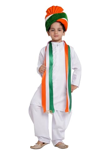 Kaku Fancy Dresses White Dhoti Kurta & Safa Stole For Kids, Kurta...