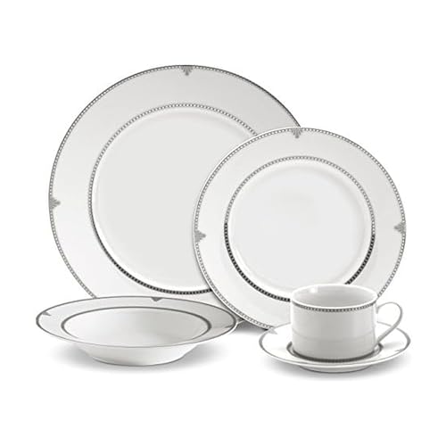 Image of Mikasa Regent Bead 40-Piece Porcelain Dinnerware Set, Service for 8