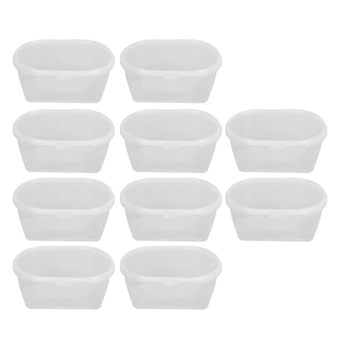 kaisudiAP Cajas de Almacenamiento de 10 Piezas de microondas Safe PP Contenedor de plástico Precpinicio de Comida para Alimentos Capacidad de 1100 ml para la Cocina en el hogar Picnic al
