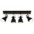 KEESFU Lighting Farmhouse Track Lighting, 4 Light Track Lighting Fixtures Ceiling, Black Kitchen Track Lighting for Kitchen and Dining Room.