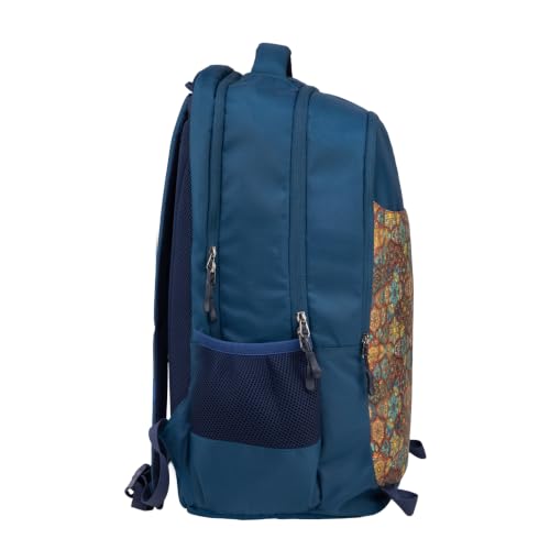 Image of F Gear Ryto Black 35L School Backpack with 3 Spacious Compartments, 1 Front Pocket & Side Bottle Holder, Airflow Padded Back, Lightweight & Durable Bag for School, Tuition, Travel and Work
