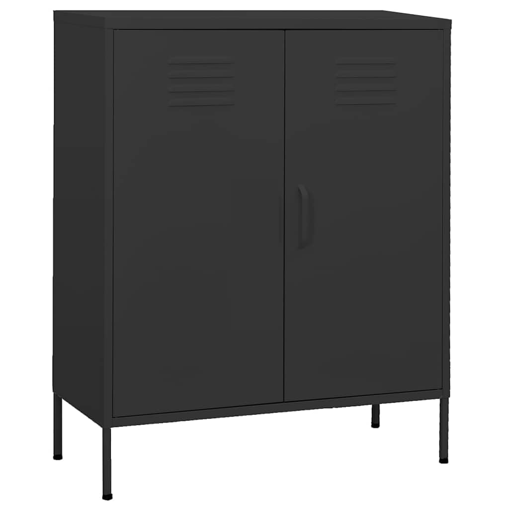 Armadietto portaoggetti in acciaio antracite, 80 x 35 x 101,5 cm, 2