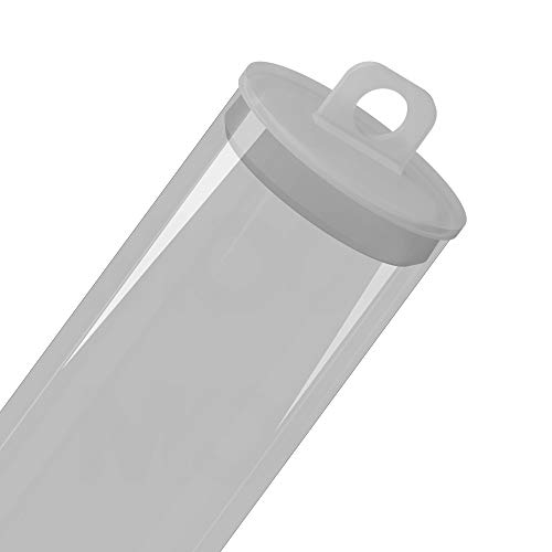 Cleartec 1in Sealed Bottom Tubes 8.187in Long PETG SBT00155 (qty 100) with PHP1.000NAT 1