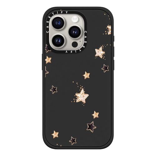CASETiFY �C���p�N�g iPhone 15 Pro �P�[�X [MIL�K�i���� (4x MIL-STD-810G) / 2.5m����̗����������N���A] - New Year Winter Christmas Xmas - �}�b�g�u���b�N
