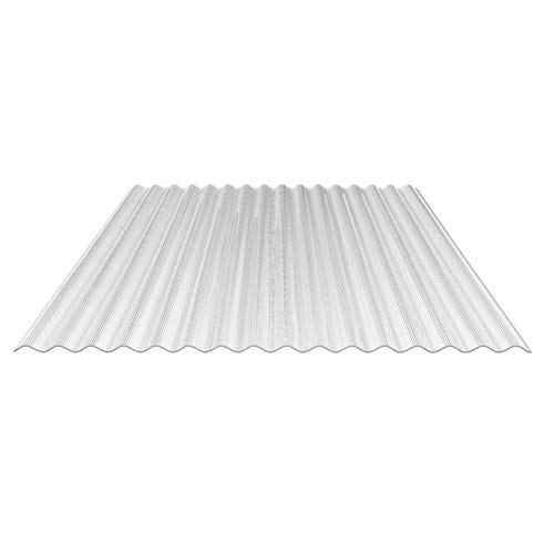 Preisvergleich Produktbild Lichtplatte / Wellplatte / Lichtwellplatte / Profil 76 / 18 / Material Polycarbonat / Breite 1116 mm / Stärke 1,4 mm / Farbe Glasklar / No Drop
