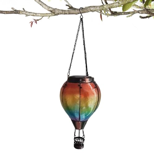 Montgolfière solaire en verre soufflé : l'excellence de l'éclairage de jardin