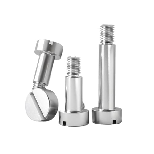 YCPIN(小さな店) M2 M2.5 M3 M4 M5 M6 304ステンレス鋼スロット付きワンワードスロット位置決めショルダーステップスクリュープラグリミットベアリングボルト(12mm,(D5) M4 x5Pcs)