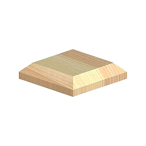 Just The Job Supplies Wooden Post Finial - Treated Pine - Acorn or Ball 50 75 100mm Brown or Green Cap (120mm x 120mm Cap)
