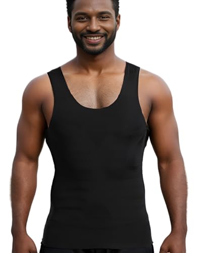 Gynecomastia Compression Tank Top Men Slimming Body Shaper Undershirt Tummy Control Shirt Abdomen Shapewear