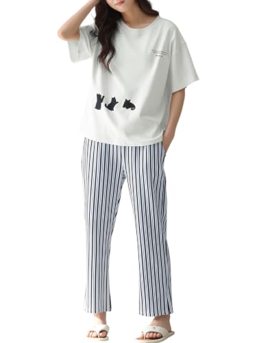Image of Louis Luxe Womens Korean Night Dress || Full Pyjama Set || Korean Nightsuit || Women Nightwear ||Round Neck Full Sleeve Nightsuit || Loungewear || Everyday Nightdress