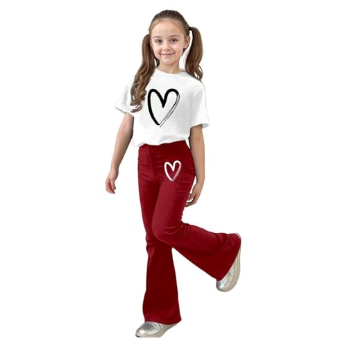 Ensemble fille pantalon évasé pour les jeux quotidiens et les sorties d'école