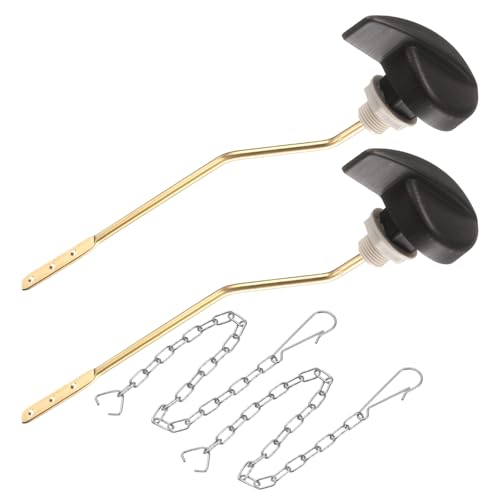 Poignée de chasse d'eau bronze foncé uxcell avec chaîne en acier durable
