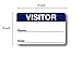 Blue White Visitor Labels / 500 Blue and White Identification Stickers / 2