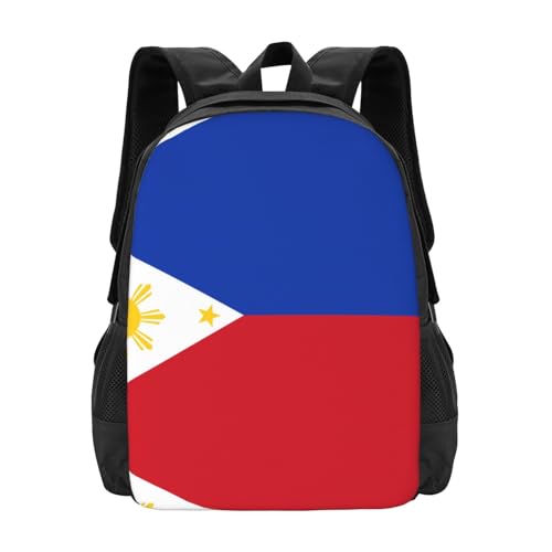 PHAYAH Mochila casual para laptop com estampa de bandeira das Filipinas para homens e mulheres, meninos e meninas, mochila leve