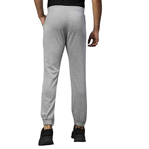 Image of Hubberholme Men's Cotton Blend Slim Fit All Season Wear Track Pants (Slant 3 Stripes Design)