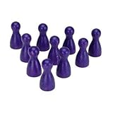 gico confezione da 10 coni da gioco in legno lucidato, 24 x 12 mm, colore: viola