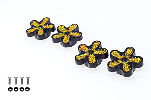 Image of FD&D Multiple Use Shining Screw Cap, Golden Daisy Pattern with M5 Machine Screw
