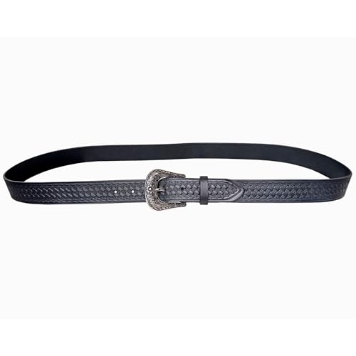 RESISTANCE womens Western full grain Leather belt Strap with Snaps for Interchangeable Buckles4