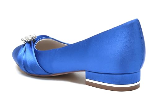 Hanfike Girls Womens Wedding Dress Flats Slip-on Formal Party Evening Shoes with Knot JY2504