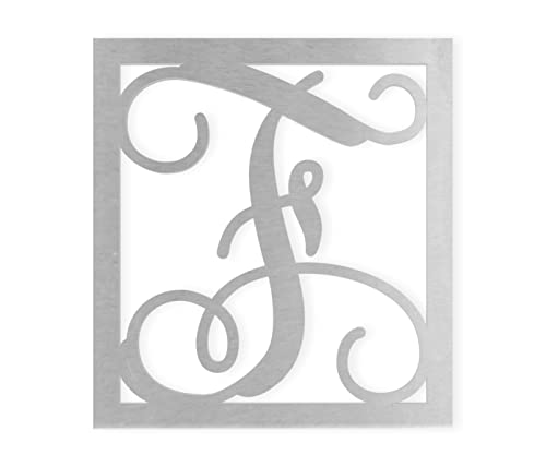 Jess and Jessica Metal Letter F, Metal Letter for House, Metal Monogram Wall Hanging, Large Metal Letters, Cursive Metal Letter