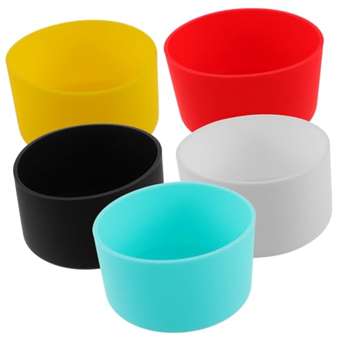 Housse silicone pour bouteille eau évite les rayures et isole les tasses x5