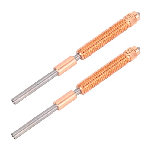Boquilla de Impresora 3D Acero Endurecido y Boquilla CUCRZR 1.75 Mm con Reemplazo de Boquillas Extrusoras de Alto Flujo para Impresoras K2 Más M6 X 76 Mm (0.6 mm)