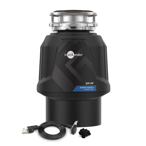 Image of InSinkErator Power .75HP with power cord, 3 /4 HP Garbage Disposal, Power Series EZ Connect Continuous Feed Food Waste Disposer
